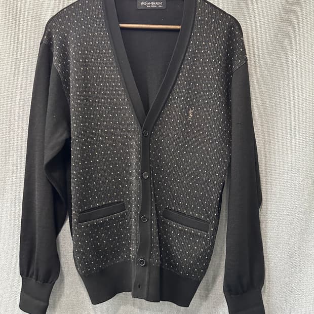 입세로랑 Yves Saint Laurent YSL 도트 니트 가디건