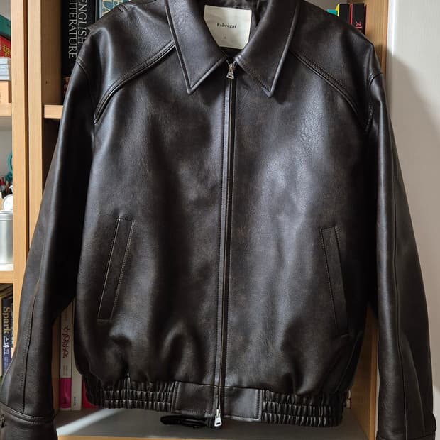 파브레가 비콘파이핑 레더자켓 다크브라운 3사이즈