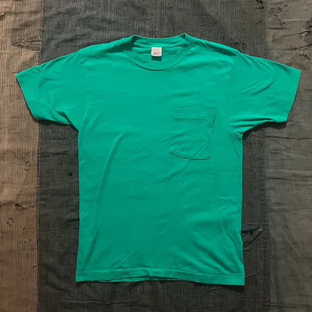 🇺🇸 80~90s USA 빈티지 BVD 셀비지 포켓 티셔츠