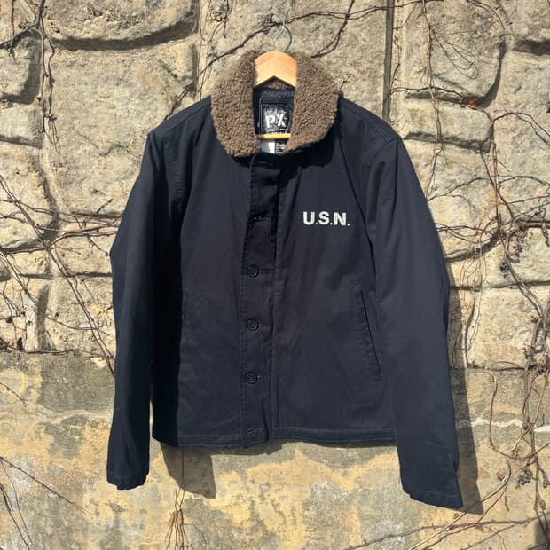 아비렉스 미해군 usn 복각 n-1 덱 자켓 점퍼