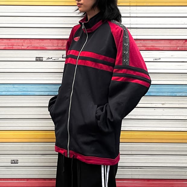 VTG 90s A.D.ONE 올드스쿨 배색 져지 오버핏 트랙탑 L