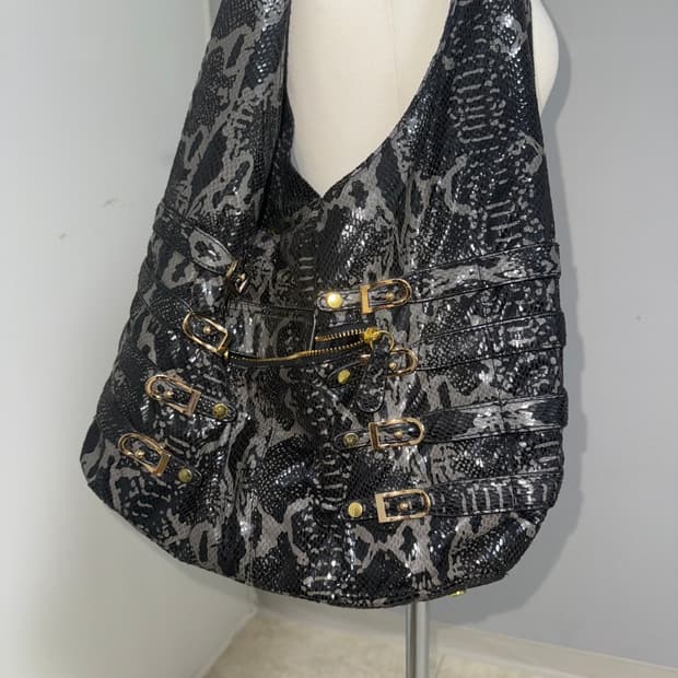 갸루 레오파드 숄더백 