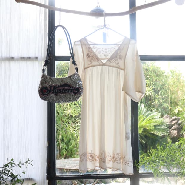 [Hysteric Glamour] Embroidery Puff Dress