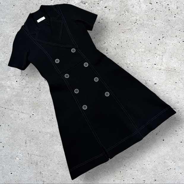 [36/S] 산드로 시에나 블랙 반팔 원피스 C622