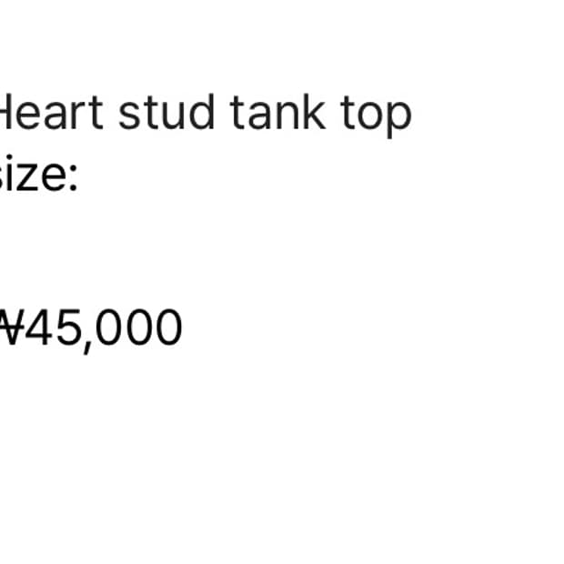 쓰리타임즈 Heart stud tank top 탱크탑
