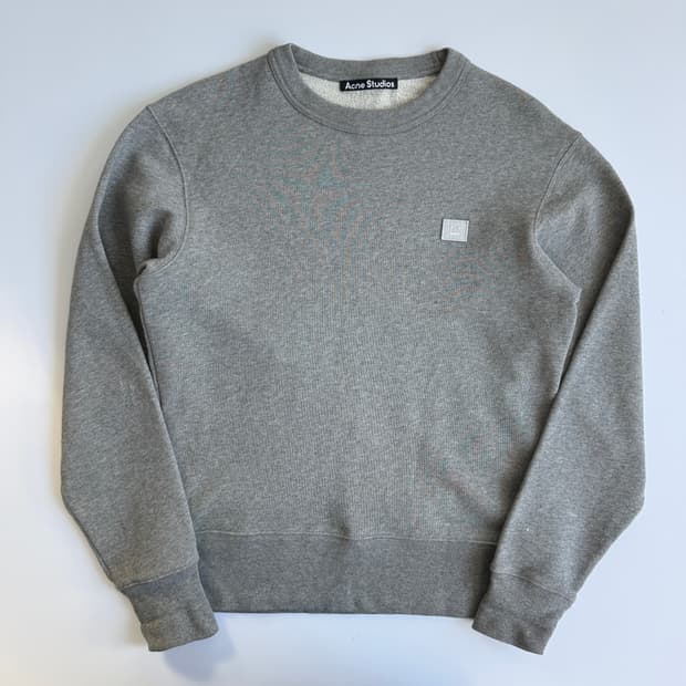 Acne studios  아크네스튜디오 페이스로고 코튼 그레이 맨투맨  