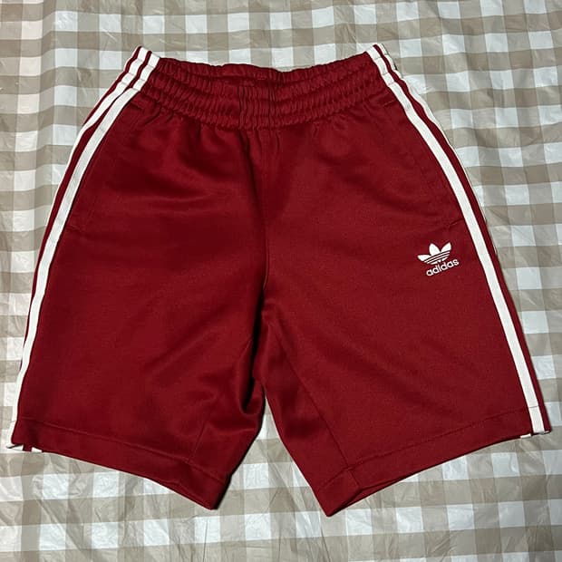 아디다스 트레포일 반바지 레드 S 삼선 숏츠 트레이닝복