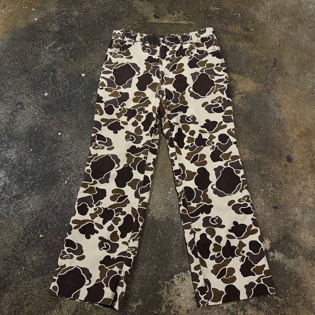 빈티지 90s 덕 카모 팬츠