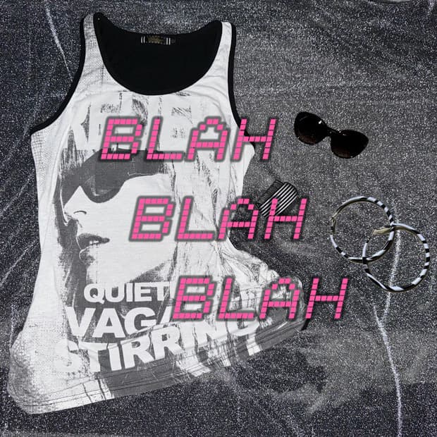 Grunge glitz tank top
