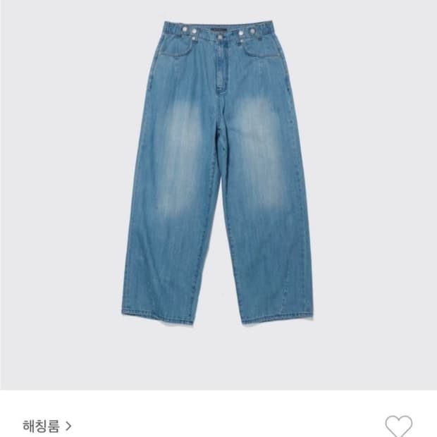 (4) 해칭룸 와이드 데님 빈티지 워시드 블루