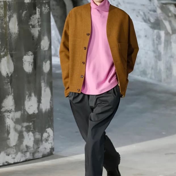 르메르 18FW 펠트 울 라이너 자켓 꼬냑 LEMAIRE 