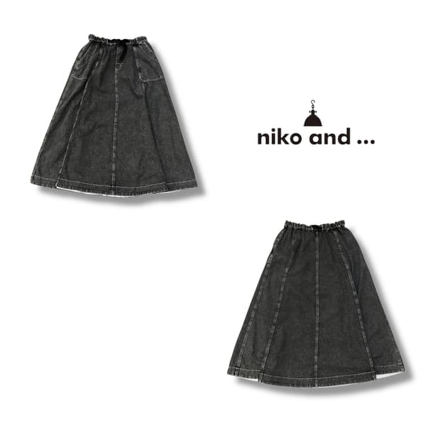  니코앤드 버클 데님 롱 스커트 y14330