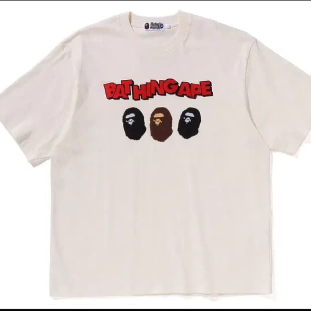 [M] 베이프 반팔 릴렉스드핏 트리플 에이프 헤드