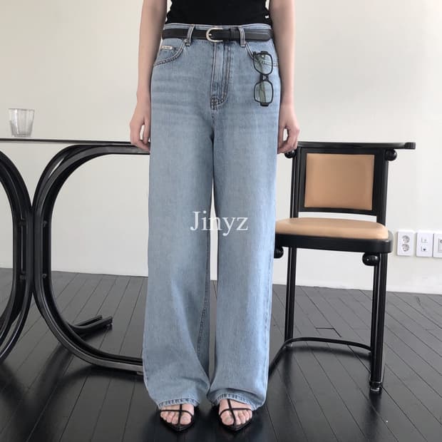 오버클래식 르바 연청 데님 팬츠 s
