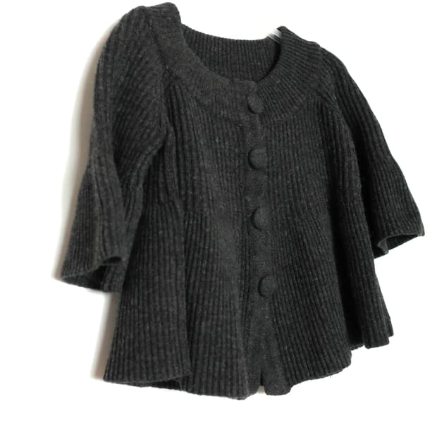 빈티지 차콜 볼레로 플레어 가디건