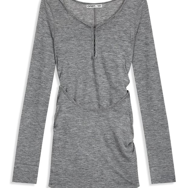 오픈와이와이 CONVERTIBLE HOOK TOP DRESS, GRAY