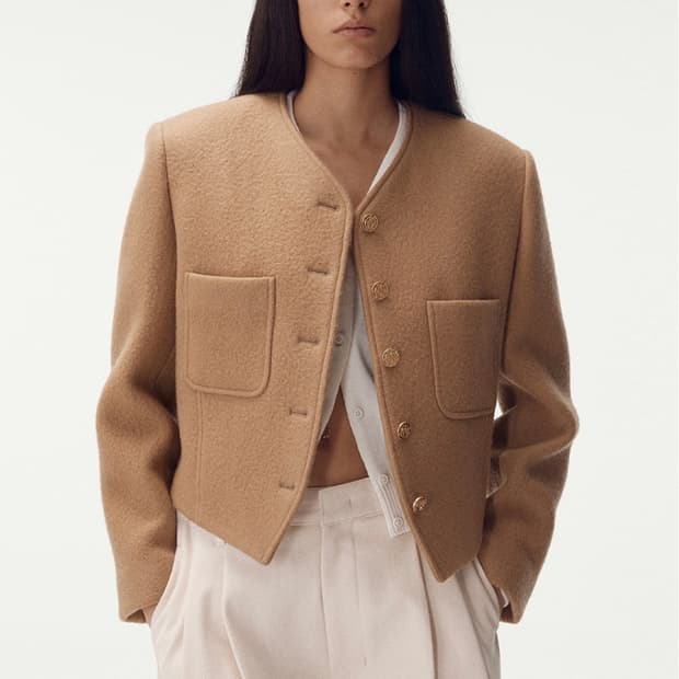 메종마레 워시드 울 싱글 자켓 카멜