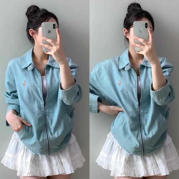 폴로 샴브레이 블루종