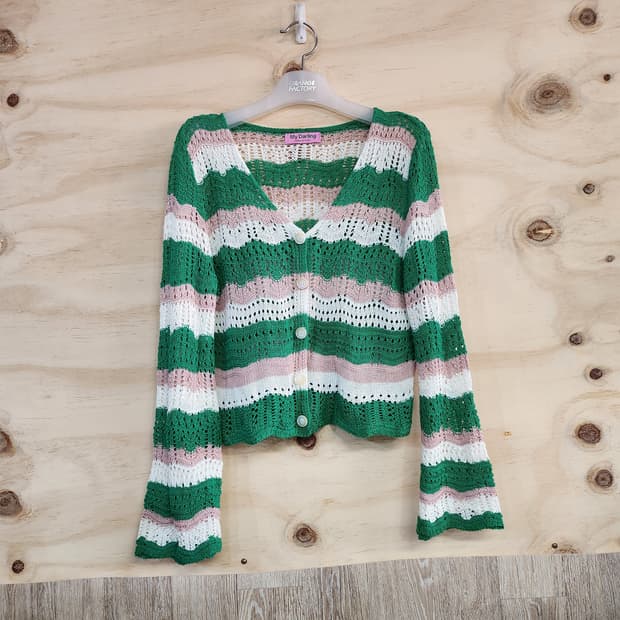 527) My Darling 스트라이프 여름 가디건