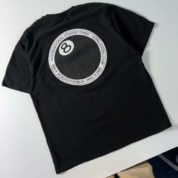 Stussy 스투시 8볼 닷 블랙 반팔티셔츠
