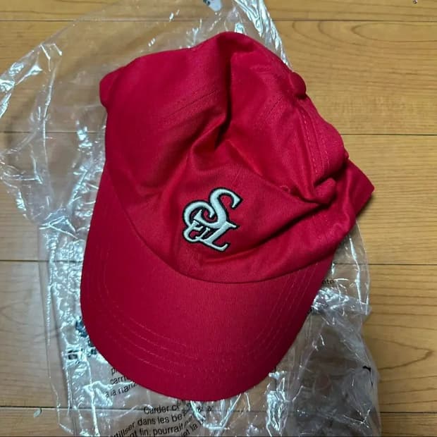 스컬프터 레드 트윌 캡 볼캡 모자 세제품