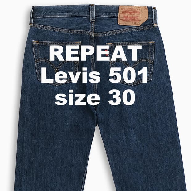 빈티지 리바이스 501 진청 30 인치 LV50130230