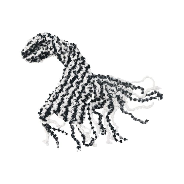 티지 블랙 앤 화이트 팝콘 니트 믹스 머플러