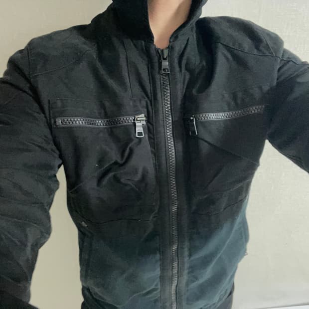 알마니 익스체인지 코튼-나일론 필드 자켓