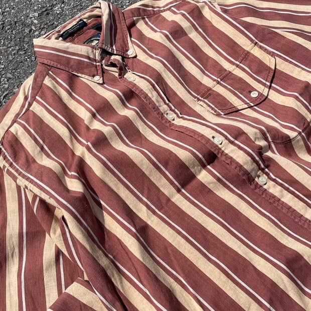 BRITISH KHAKI 빈티지코튼스트라이프패턴셔츠