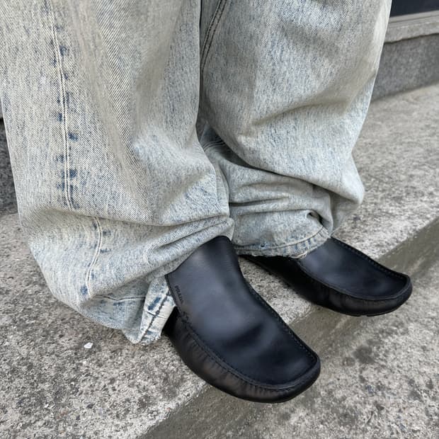 00s 프라다 스포츠 가죽 숏 부츠