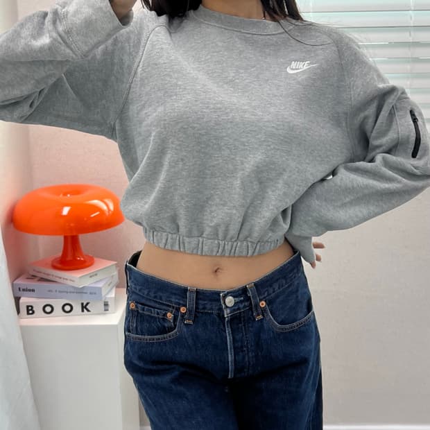 (WOMEN)나이키 크롭 맨투맨-M1443