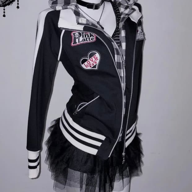 펑크 rock 후드집업 나시 세트