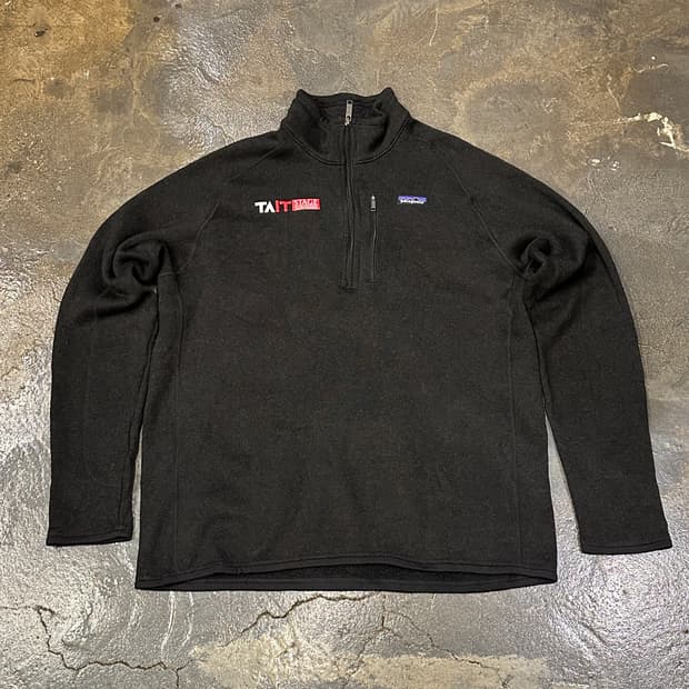 파타고니아 블랙 하프집업 롱슬리브 XL