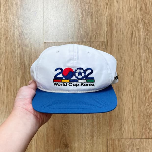 국내 유일 2002 한일월드컵 자수로고 빈티지 투톤 볼캡 모자