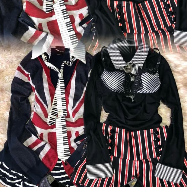 일본 빈티지 갸루 로우 치마바지