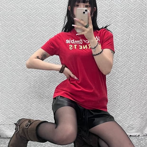 아베크롬비 Y2K 레트로 00's 그런지디테일 반팔티 XL C12296