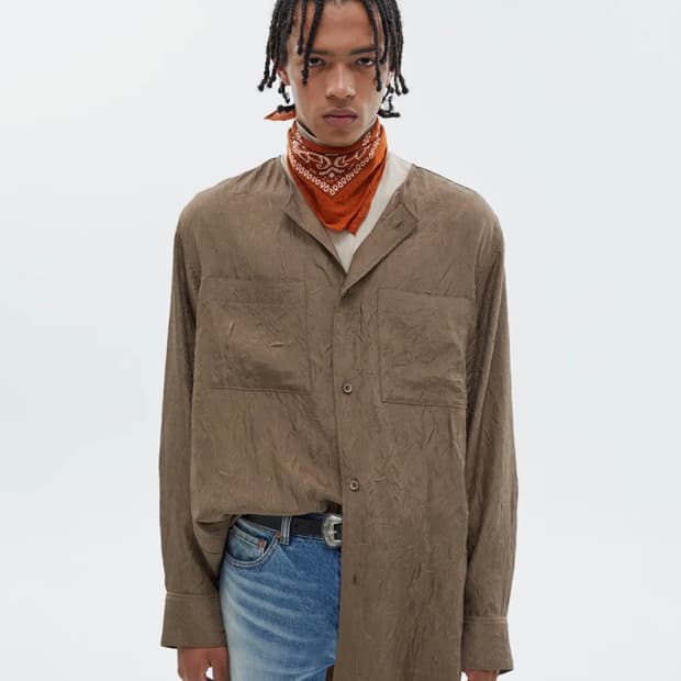 [M] 앤더슨벨 카라리스 링클 셔츠