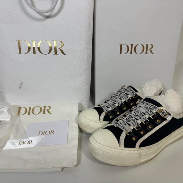 디올 워크앤디올 오블리크 스니커즈 (35.5)