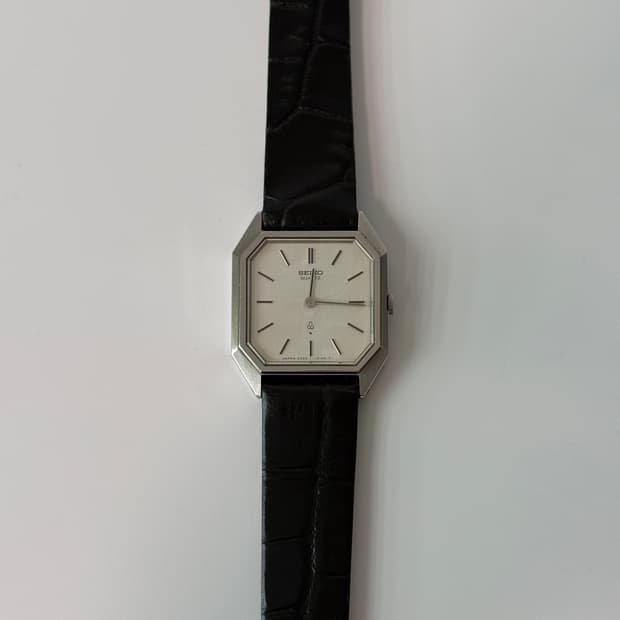 1980s Silver Tank Ladies Quartz
