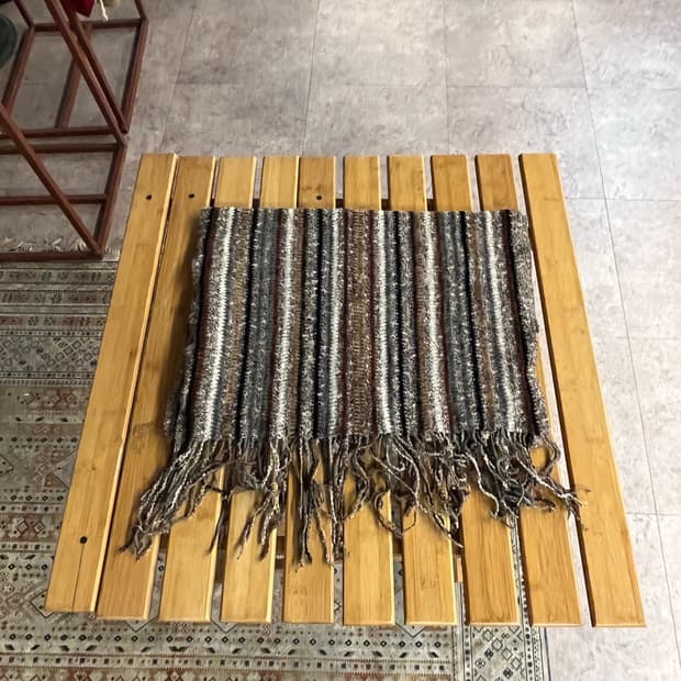 빈티지 스트라이프 머플러 브라운 #csz1960