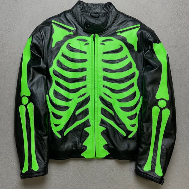 [택 X ] 스켈레톤 소가죽자켓 -100-105 (밴슨 스타일)