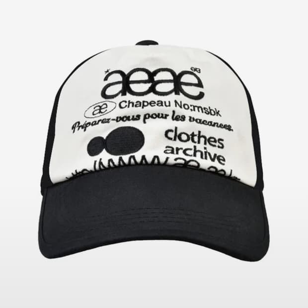 aeae WEB LOGO TWO TONE BALL CAP - [BLACK