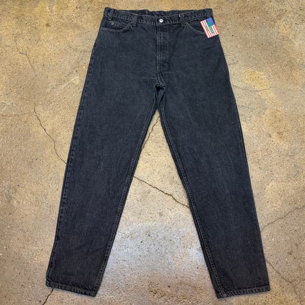 90s Made in USA 빈티지 리바이스 550 블랙진 청바지
