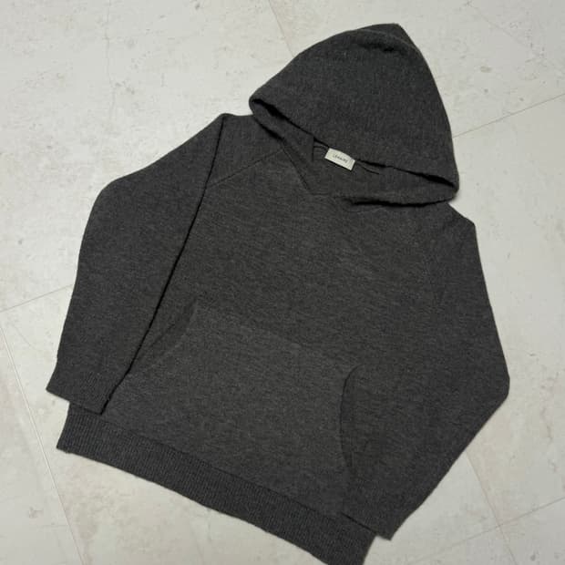 Lemaire Boiled Wool Hooded Sweatshirt