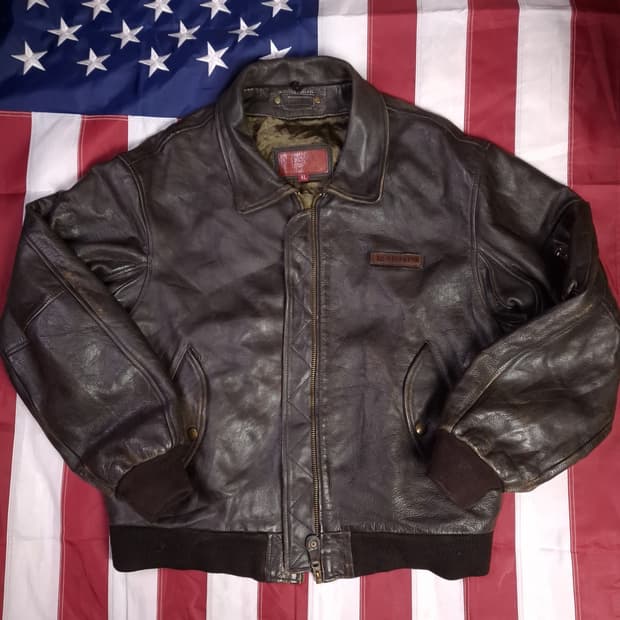 80's REDSKINS 리얼레더 항공자켓