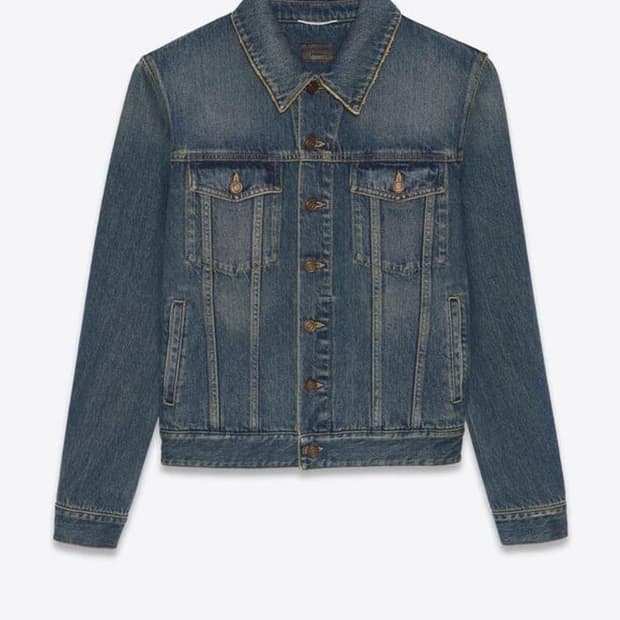 생로랑 에디 퍼머넌트 데님 트러커 자켓