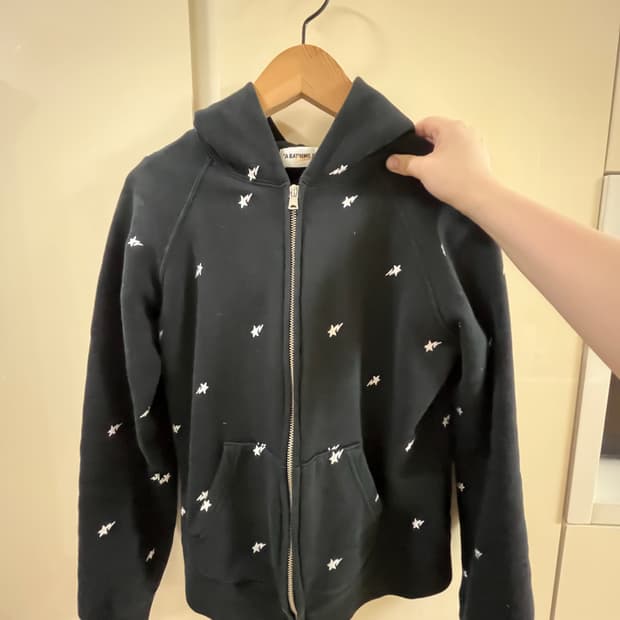 베이프 스타 로고 후드집업