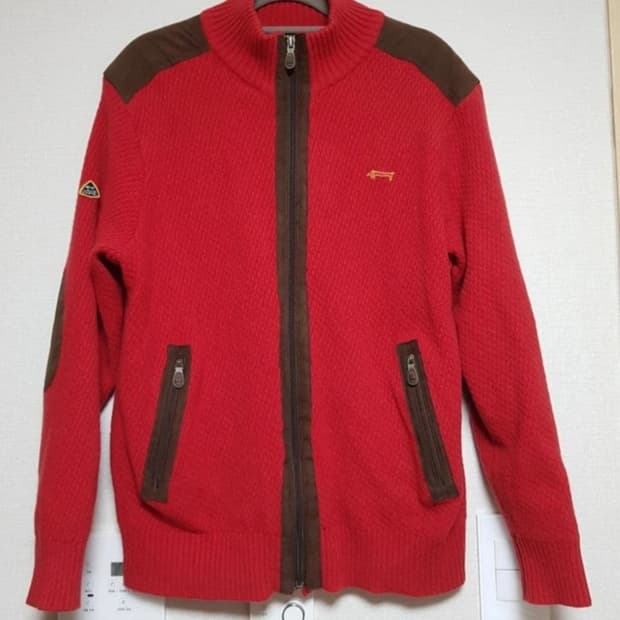 루이까스텔 스웨터 울 니트 집업 쟈켓 100