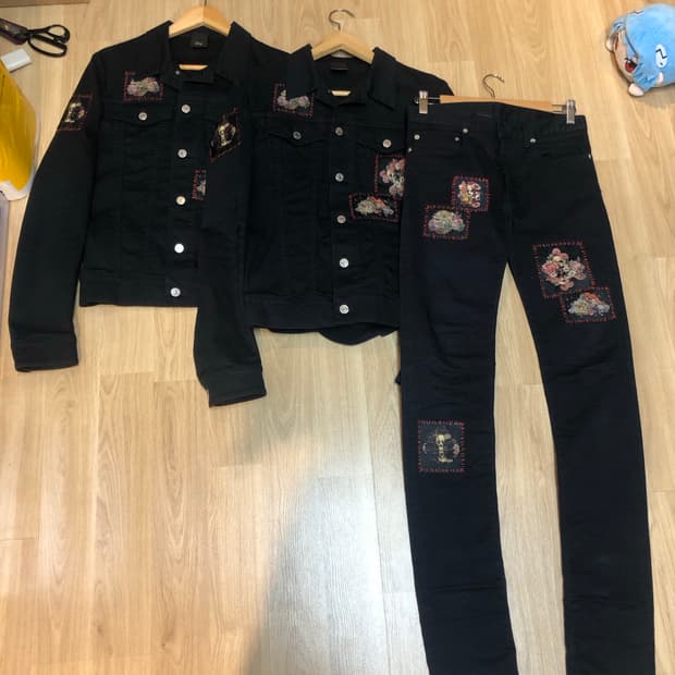 디올옴므 토루카메이 데님 트러커 자켓 , 팬츠