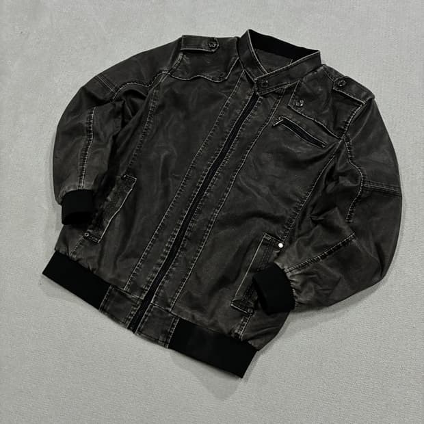 Vtg y2k 레더 자켓 95